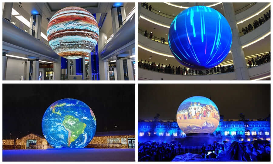 Spherical Displays offer full 360-degree views and a 3D look