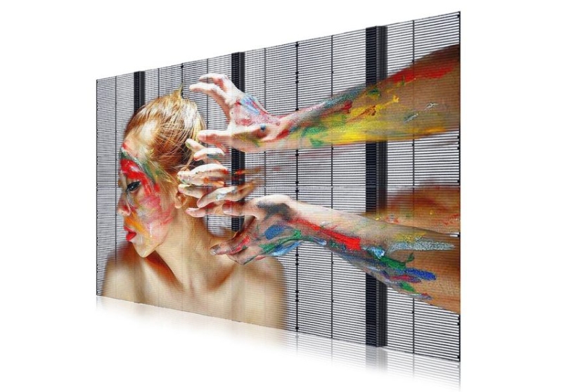 transparent screens weigh 60% to 80% less than standard units