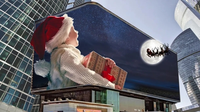 IP65 outdoor 3D visual effect billboards with power-saving parts